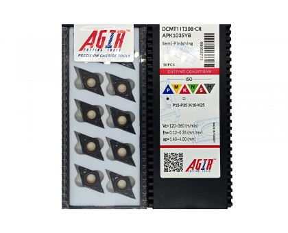 Твердосплавная пластина токарная DCMT 11T308-CR APK1035YB AGIR, фото 1