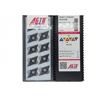Твердосплавная пластина токарная по чугуну DCMT 11T308-MV AK1030B AGIR Твердосплавная пластина токарная по чугуну DCMT 11T308-MV AK1030B AGIR