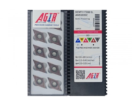 Твердосплавная пластина токарная DCMT 11T308-SL AMS1035C AGIR, фото 1