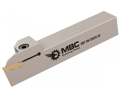Резец токарный канавочный отрезной DKT-H 25x25 4C наружный под пластину S229.04.. (HORN) державка MBC, фото 1