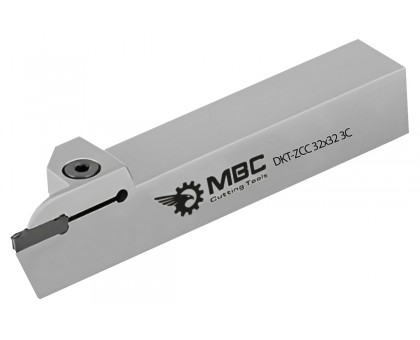 Резец токарный канавочный отрезной DKT-ZCC 20x20 3C L наружный под пластину ZT.D 03.. (ZCC-CT) державка MBC, фото 1
