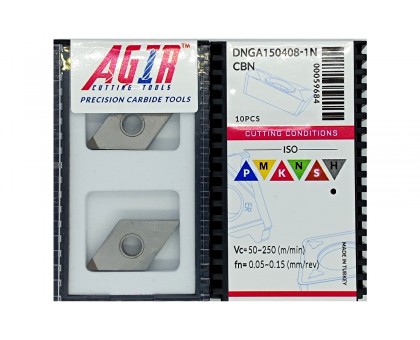 Твердосплавная пластина токарная с вставками DNGA 150408-1N CBN AGIR, фото 1