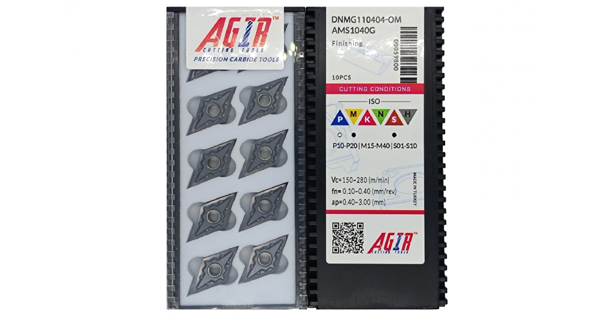 Твердосплавная пластина токарная DNMG 110404-OM AMS1040G AGIR