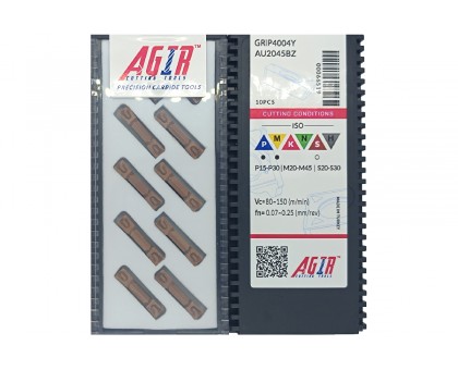 Твердосплавная пластина канавочная-отрезная GRIP 4004Y AU2045BZ AGIR, фото 1