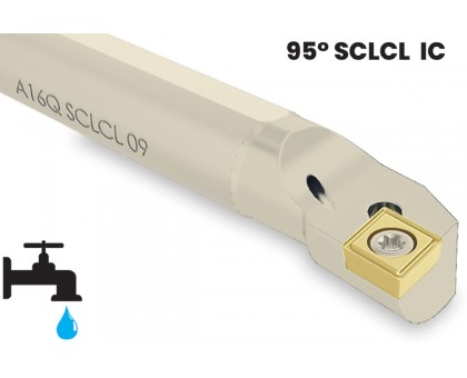 Резец токарный расточной с охлаждением KA240 A16Q SCLCL 09 под пластину CCMT 09T3 державка TEKNIK, фото 1