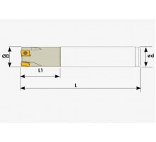 Фреза концевая S303 D25 d25 Z04 L150 LNMT 08 под пластину LNMT 0804 TEKNIK