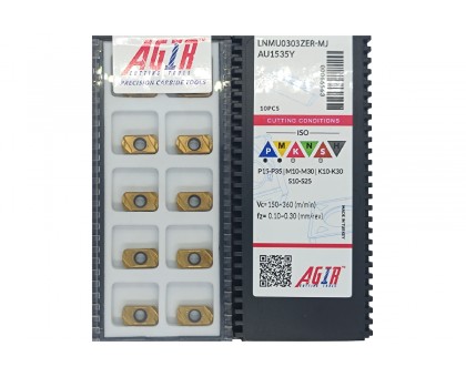 Твердосплавная пластина фрезерная LNMU 0303ZER-MJ AU1535Y AGIR, фото 1 Твердосплавная пластина фрезерная LNMU 0303ZER-MJ AU1535Y AGIR, фото 1