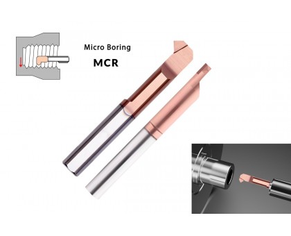 Микрорезец твердосплавный MCR-4-R0.2-L15 HRC58 с покрытием TiSiN для снятия фасок в отверстиях AGIR, фото 1