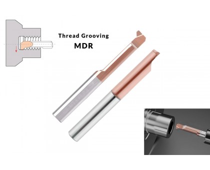 Микрорезец твердосплавный MDR-5-R0.5-L24 HRC58 с покрытием TiSiN для снятия фасок в отверстиях AGIR, фото 1