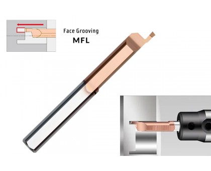 Микрорезец твердосплавный MFL-4-B1.5-L15 HRC58 с покрытием TiSiN для обработки торцевых канавок AGIR, фото 1