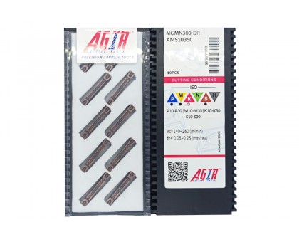 Твердосплавная пластина канавочная-отрезная MGMN 300-DR AMS1035C AGIR, фото 1