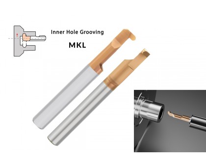 Микрорезец твердосплавный радиусная MKL-6-R1.0-L15 HRC58 с покрытием TiSiN для обработки внутренних канавок AGIR, фото 1