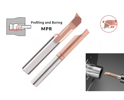 Микрорезец твердосплавный MPR-6-R0.2-L35-70 HRC58 с покрытием TiSiN для растачивания отверстий AGIR, фото 1