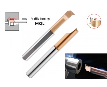 Микрорезец твердосплавный MQL-4-R0.2-D04-L15 HRC58 с покрытием TiSiN для растачивания отверстий AGIR, фото 1