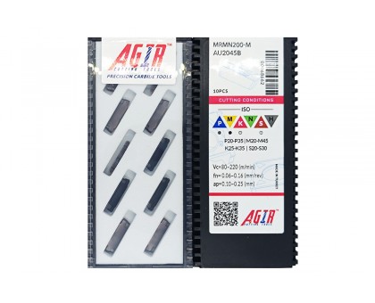 Твердосплавная пластина канавочная-отрезная MRMN 200-M AU2045B AGIR, фото 1