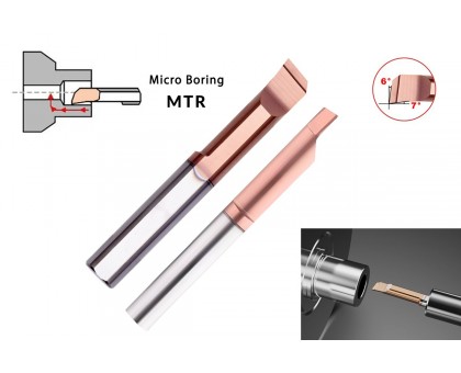 Микрорезец твердосплавный MTR-5-R0.2-D06-L30 HRC58 с покрытием TiSiN для растачивания отверстий AGIR, фото 1