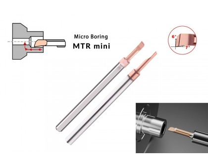 Микрорезец твердосплавный MTR-mini-1.5-R0.1-D04-L06 HRC58 с покрытием TiSiN для растачивания отверстий AGIR, фото 1