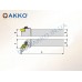 Резец токарный проходной PDJNR 2020 K15C под пластину DNMG 1506.. державка AKKO