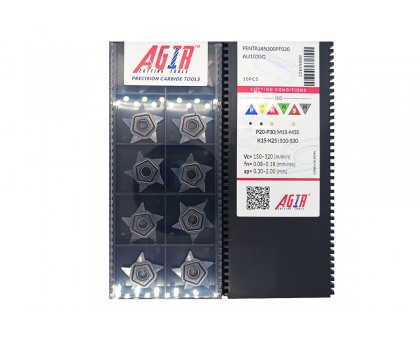 Твердосплавная пластина канавочная-отрезная PENTA 24N300 PF020 AU1035G AGIR, фото 1