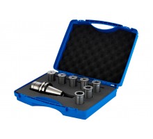 Набор цанг d6-8-10-12-16-20-25мм с силовым фрезерным патроном BT 40 с ключом 9ед. в кейсе EROGLU