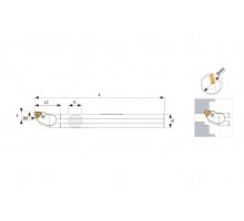 Резец токарный проходной P166 PWLNL 2525 M06 под пластину WNMG 0604.. державка TEKNIK