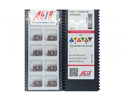 Твердосплавная пластина фрезерная R390-11T308M-PM AMS1035C AGIR, фото 1
