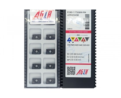 Твердосплавная пластина фрезерная R390-11T308M-PM APM2545B AGIR, фото 1