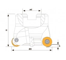 Фреза торцевая насадная T466 D100 d32 Z07 RCKT 12 под пластину RCKT 1204.. (SANDVIK) TEKNIK