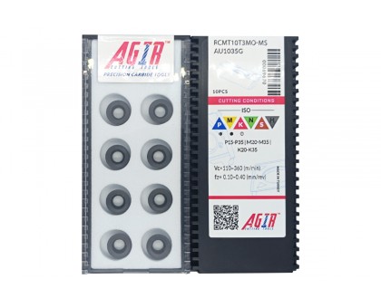 Твердосплавная пластина токарная RCMT 10T3MO-MS AP2045B AGIR, фото 1