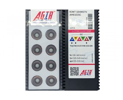Твердосплавная пластина фрезерная RDMT 1204MOTN AMS1035C AGIR, фото 1