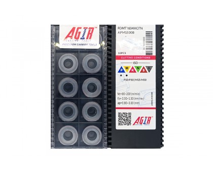 Твердосплавная пластина фрезерная RDMT 1604MOTN APM1530B AGIR, фото 1
