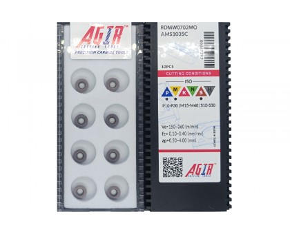 Твердосплавная пластина фрезерная RDMW 0702MO AMS1035C AGIR, фото 1