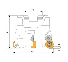 Фреза торцевая насадная T615 D080 d27 Z07 RHKW 12 под пластину RHKW 1204.. (INGERSOLL) TEKNIK