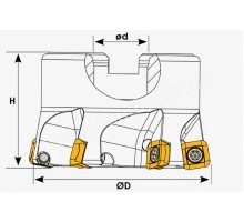 Фреза торцевая насадная T362 D040 d16 Z04 SDMT 09 под пластину SDMT 09T3.. (ZCC-CT) TEKNIK