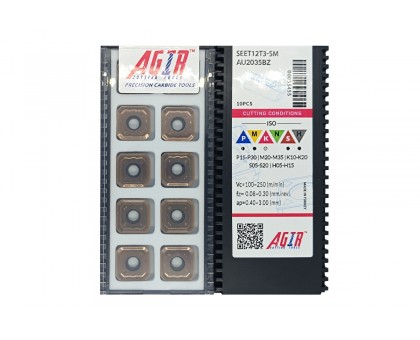 Твердосплавная пластина фрезерная SEET 12T3-SM AU2035BZ AGIR, фото 1