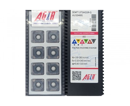 Твердосплавная пластина фрезерная SEMT 13T3AGSR-G AU1040G AGIR, фото 1