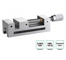 Тиски станочные лекальные 88мм 0-125мм L250мм механические 0.003мм нержавеющая сталь HRC58-62 с ключом SUMTOM