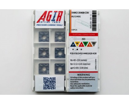 Твердосплавная пластина токарная SNMG 120408-CSN AU1540G AGIR, фото 1