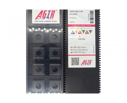 Твердосплавна пластина токарна по чавуну SNMG 190612-MS AK1030B AGIR, фото 1