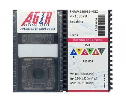 Твердосплавная пластина токарная SNMM 250932-HGZ AP1535YB AGIR, фото 1