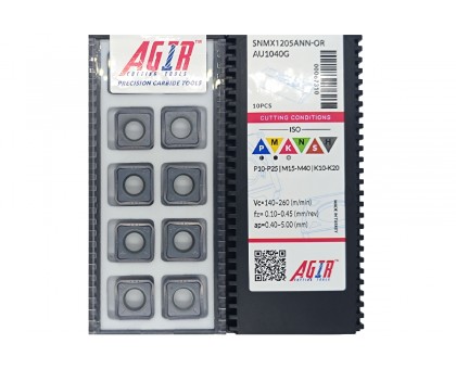 Твердосплавная пластина фрезерная SNMX 1205ANN-OR AU1040G AGIR, фото 1