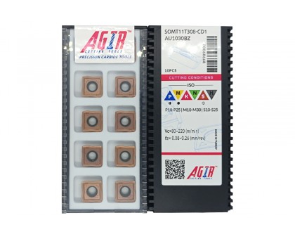 Твердосплавна пластина свердлильна SOMT 11T308-CD1 AU1030BZ AGIR, фото 1