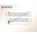 Резец токарный радиусный SRXCR 3232 X12C под пластину RCMT 1204.. державка AKKO