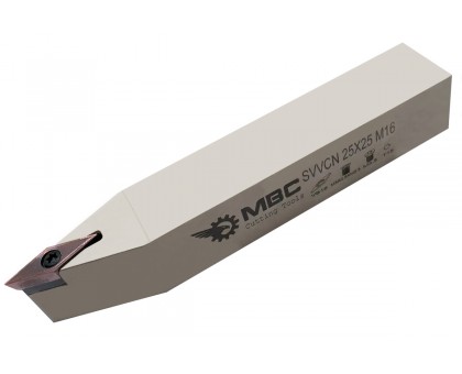 Резец токарный проходной SVVCN 2525 M16 под пластину VCMT 1604.. державка MBC, фото 1