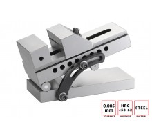 Тиски станочные прецизионные 73мм 0-100мм L190мм 0-45гр синусные 0.005мм стальные HRC58-62 SUMTOM