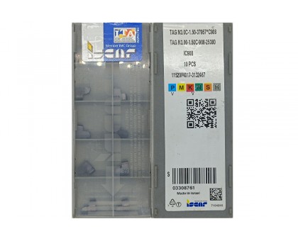 Твердосплавная пластина канавочная-отрезная TAG N3.00-1.50C IC908 ISCAR, фото 1