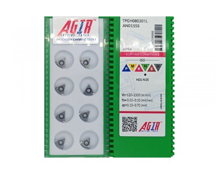 Твердосплавная пластина токарная TPGH 080201L AN0115S AGIR, фото 1