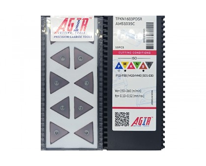 Твердосплавная пластина фрезерная TPKN 1603PDSR AMS1035C AGIR, фото 1
