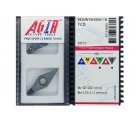 Твердосплавная пластина токарная с вставками VCGW 160404-1N PCD AGIR