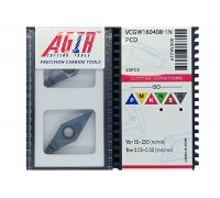 Твердосплавная пластина токарная с вставками VCGW 160408-1N PCD AGIR